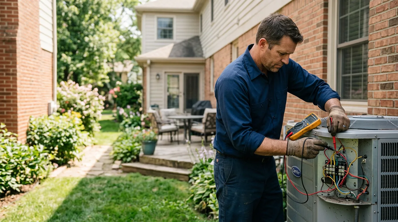 HVAC technician working near Crystal Hill, VA